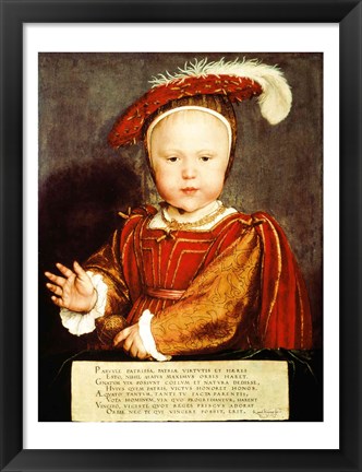 Framed Portrait of Edward VI as a child Print