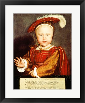 Framed Portrait of Edward VI as a child Print