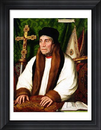 Framed Portrait of William Warham  Archbishop of Canterbury, 1527 Print