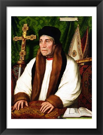 Framed Portrait of William Warham  Archbishop of Canterbury, 1527 Print