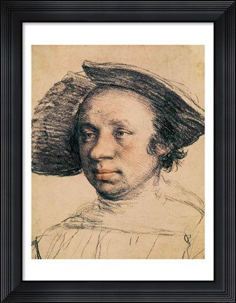 Framed Portrait of a Youth in a Broad-brimmed Hat Print
