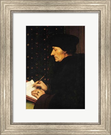 Framed Portrait of Desiderius Erasmus Print