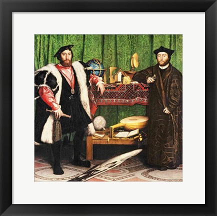 Framed Ambassadors, 1533 Print