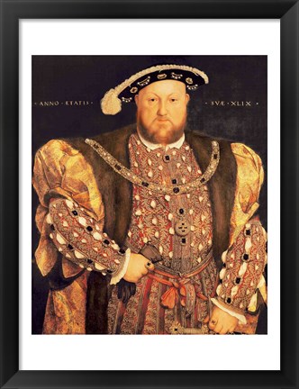 Framed Portrait of Henry VIII A Print