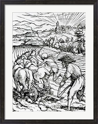 Framed Death and the Ploughman Print