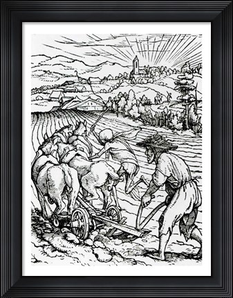 Framed Death and the Ploughman Print