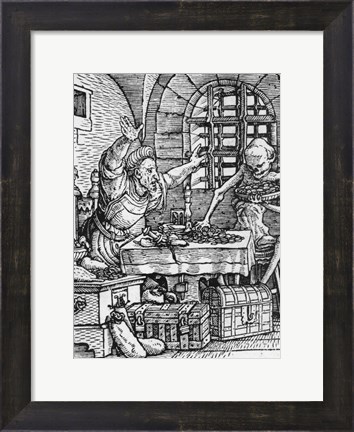 Framed Death and the Rich Man Print
