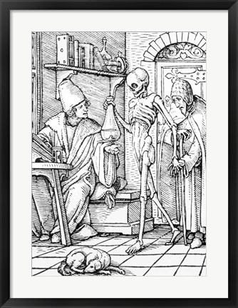 Framed Death and the Physician Print