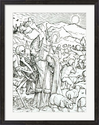 Framed Death and the Bishop Print
