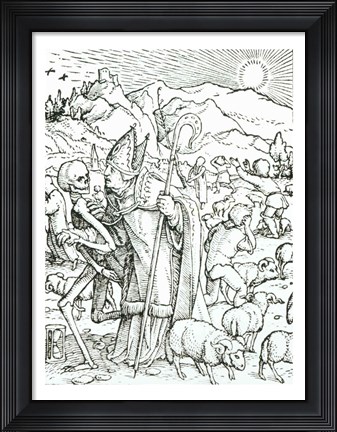 Framed Death and the Bishop Print