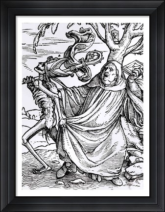 Framed Death and the Abbot Print