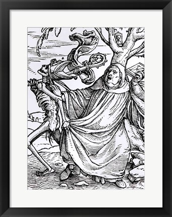 Framed Death and the Abbot Print