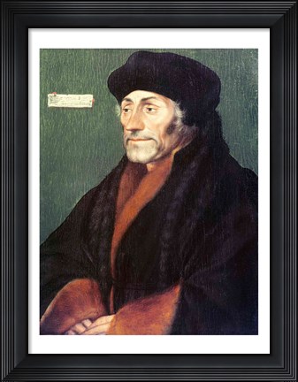 Framed Erasmus of Rotterdam Print
