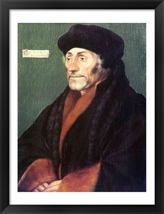 Framed Erasmus of Rotterdam Print