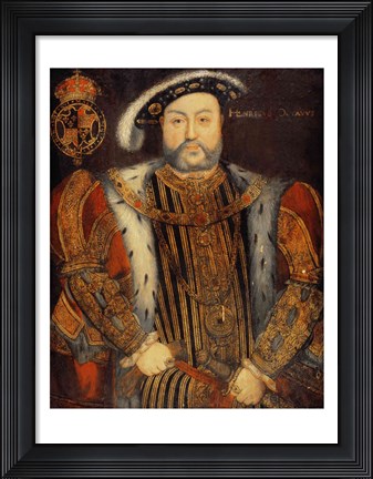 Framed Portrait of Henry VIII B Print