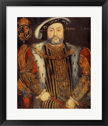 Framed Portrait of Henry VIII B Print