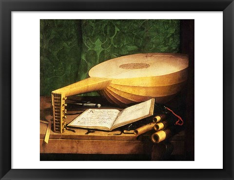 Framed Ambassadors, 1533, Guitar Detail Print