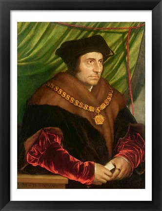 Framed Portrait of Sir Thomas More Print