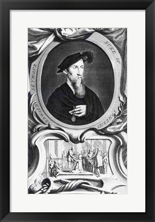 Framed Portrait of Edward Seymour, 1536, Detail Print