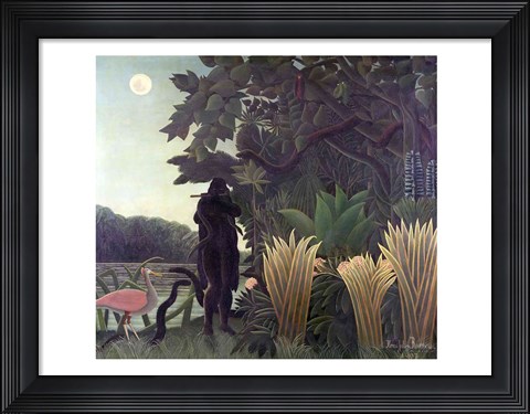 Framed Snake Charmer, 1907 Print