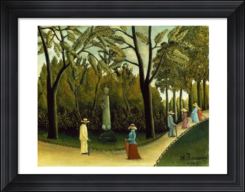 Framed Monument to Chopin in the Luxembourg Gardens, 1909 Print