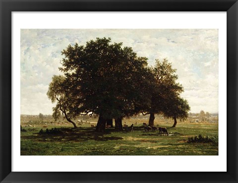 Framed Holm Oaks, Apremont Print