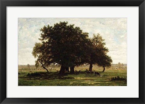 Framed Holm Oaks, Apremont Print