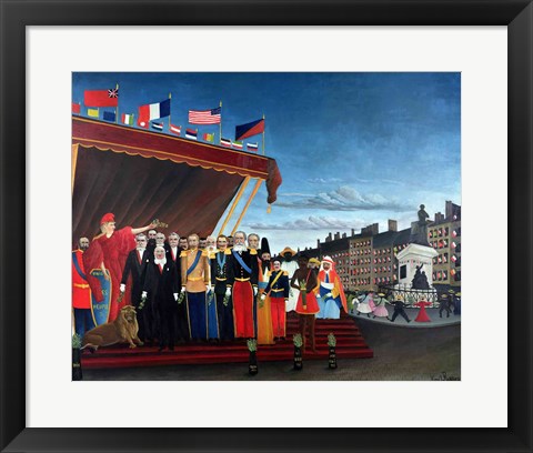 Framed Representatives of the Forces greeting the Republic as a Sign of Peace, 1907 Print