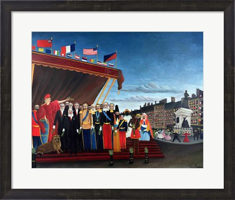 Framed Representatives of the Forces greeting the Republic as a Sign of Peace, 1907 Print