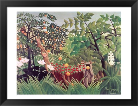 Framed Exotic Landscape, 1910 Print