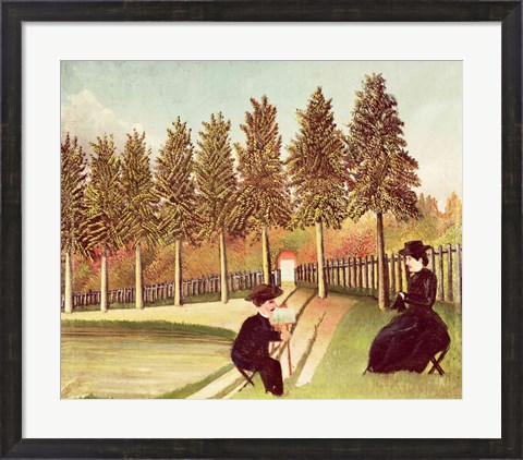 Framed Artist Painting his Wife Print