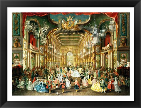 Framed Masked Ball in the Hoftheater, Bonn, 1754 Print