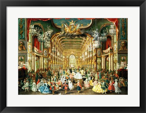 Framed Masked Ball in the Hoftheater, Bonn, 1754 Print