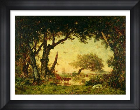Framed Edge of the Forest at Fontainebleau Print