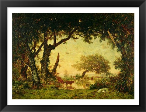 Framed Edge of the Forest at Fontainebleau Print