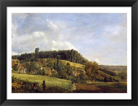 Framed Forest Glade near a Village, 1833 Print