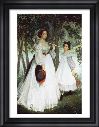 Framed Two Sisters: Portrait, 1863 Print