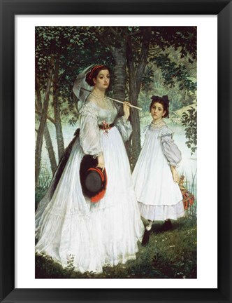 Framed Two Sisters: Portrait, 1863 Print