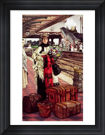 Framed Waiting at the Station Print