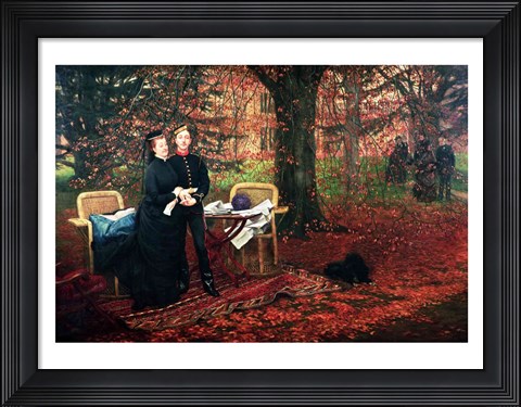 Framed Empress Eugenie and Eugene-Louis Napoleon Bonaparte Print