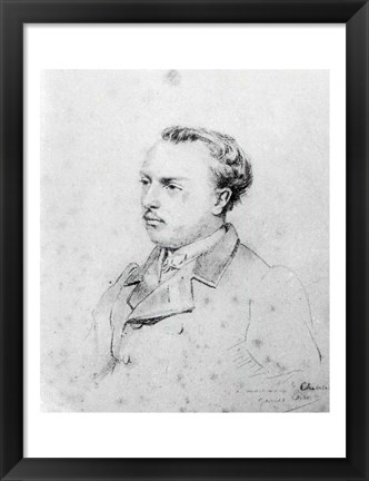 Framed Emmanuel Chabrier aged 20, 1861 Print