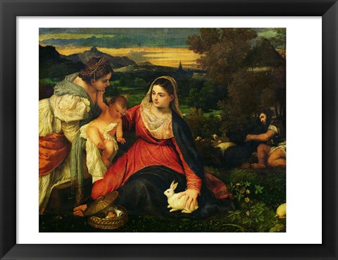 Framed Madonna and Child with St. Catherine Print