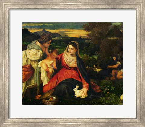 Framed Madonna and Child with St. Catherine Print