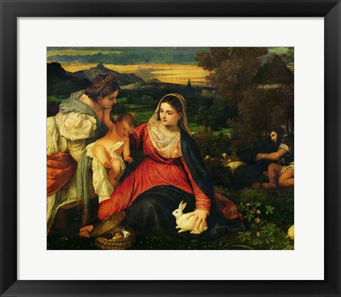 Framed Madonna and Child with St. Catherine Print