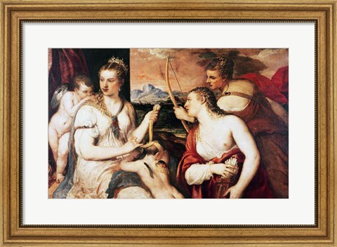 Framed Education of Cupid, c.1565 Print
