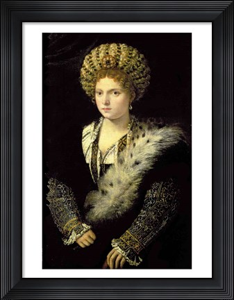 Framed Portrait of Isabella d&#39;Este Print