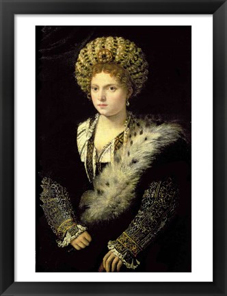 Framed Portrait of Isabella d&#39;Este Print