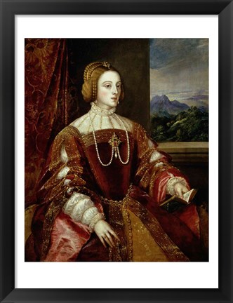 Framed Portrait of the Empress Isabella of Portugal, 1548 Print
