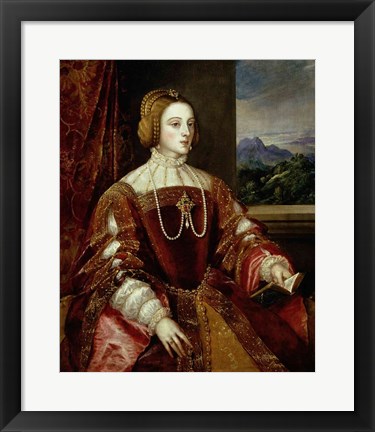 Framed Portrait of the Empress Isabella of Portugal, 1548 Print