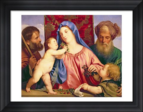 Framed Madonna of the Cherries with Joseph Print
